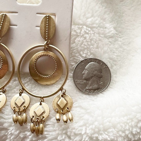 East Splendor Co. Jewelry Victorian Hoop Drop Shaker Earrings Matte